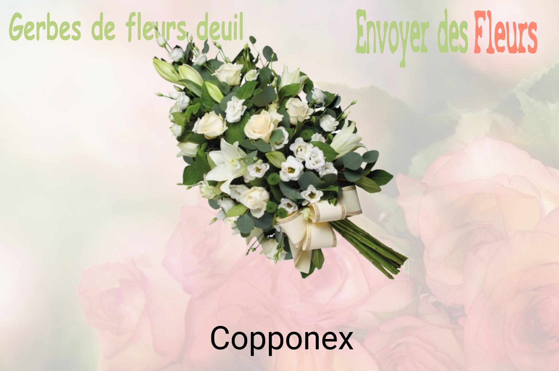 Gerbe de fleurs de deuil livrée à Copponex